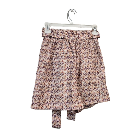 Zara Pink and White High Waist Bubble Shorts Tie Front (New) - Picture 10 of 12